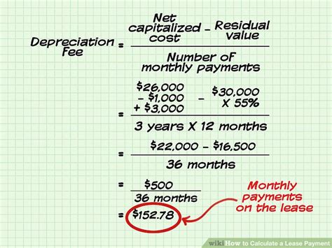 Lease Payment Calculation Example 1