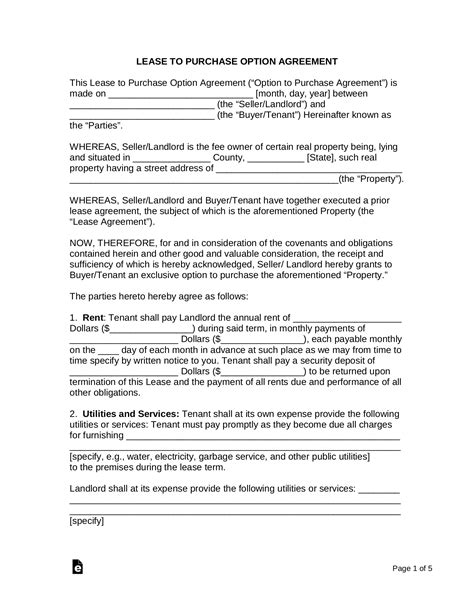 Lease Purchase Agreement