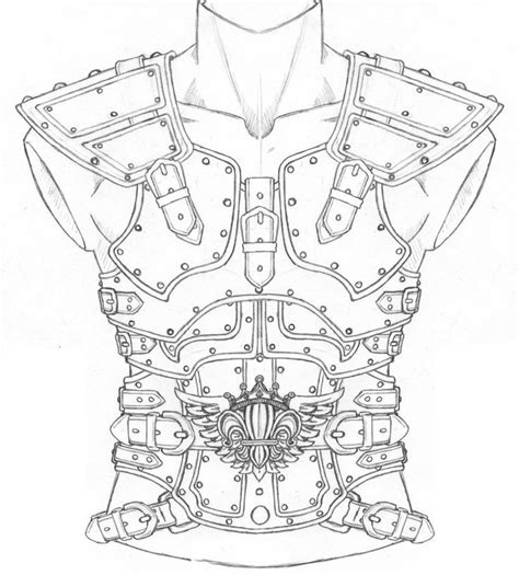 A leather armor template featuring a simple design for a chest plate.