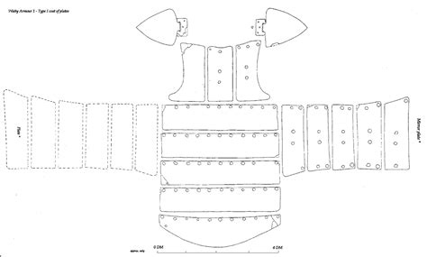 A leather armor template featuring a steampunk-inspired design for a science fiction cosplay.