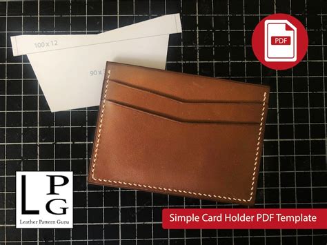 Leather Card Holder Template