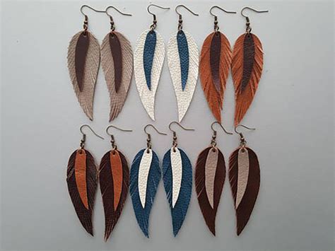 Leather Feather Earring Template