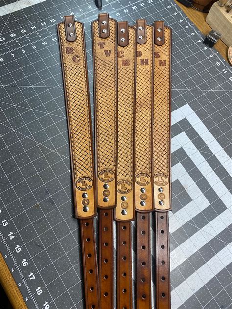 Leather rifle sling template 7