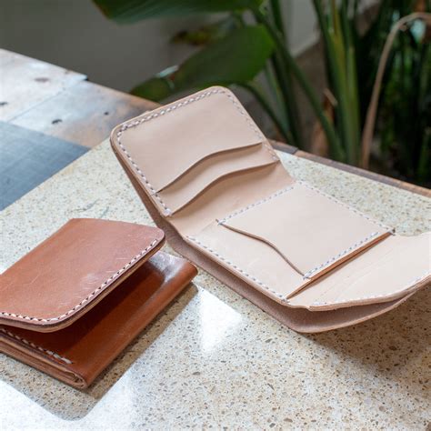 Leather wallet template with RFID blocking