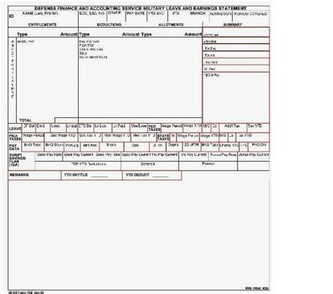 Leave and Earnings Statement Example 5