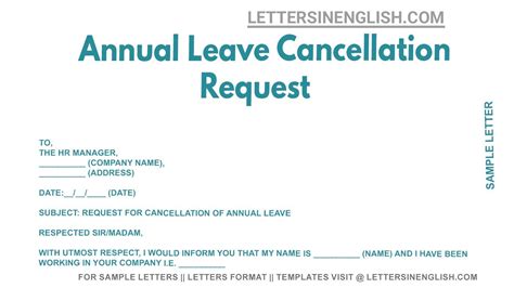 Leave Cancellation Policy