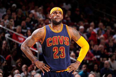 Lebron James in his Cavs uniform