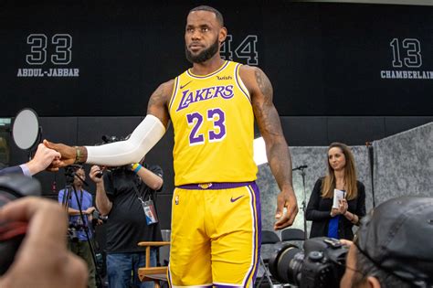 Lebron James in his Lakers uniform