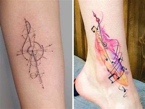 Leg tattoo ideas for music lovers