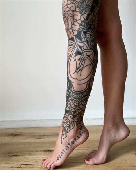 Leg Tattoo Template Free