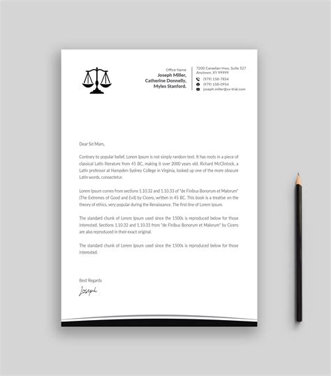 Legal Letterhead Sample