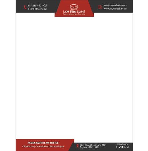 Simple and Clean Legal Letterhead Template