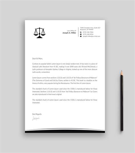 Law Firm Legal Letterhead Template