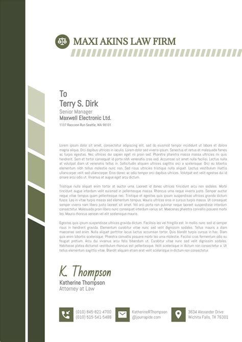 Customizable Legal Letterhead Template