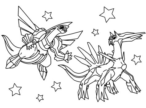 Legendary Pokémon Dialga Coloring Page