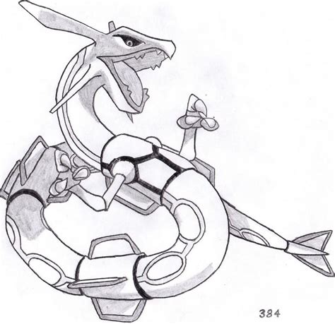 Legendary Pokémon Rayquaza Coloring Page