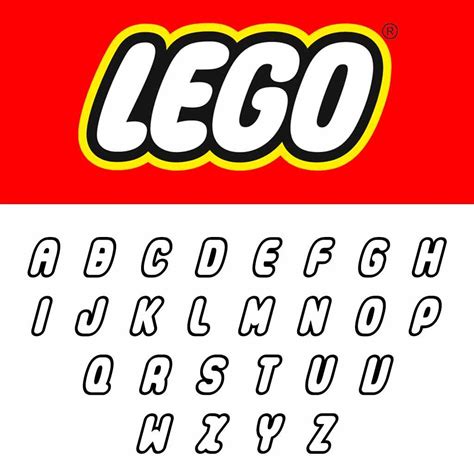 Lego Font Coloring Printable