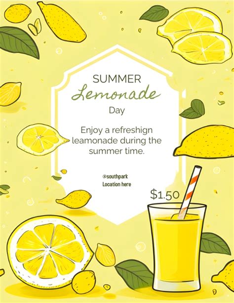 Lemonade Flyer Template 3