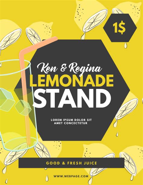 Lemonade Stand Flyer Template 8