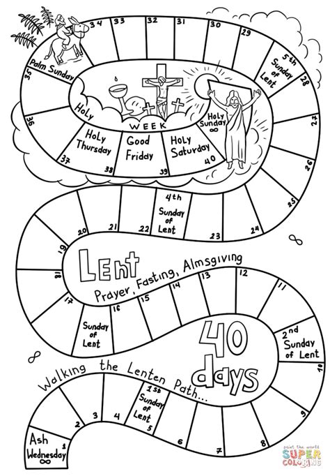 Lent coloring pages for kids and adults