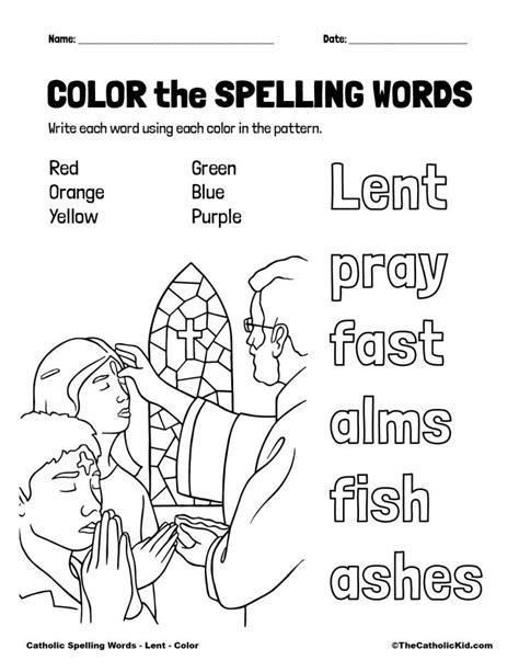 Lent worksheets for Catholic to print