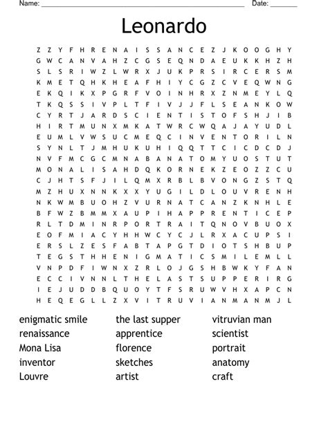 Leonardo Word Search