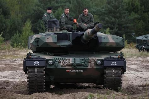 A Canadian Leopard 1 tank on a training exercise