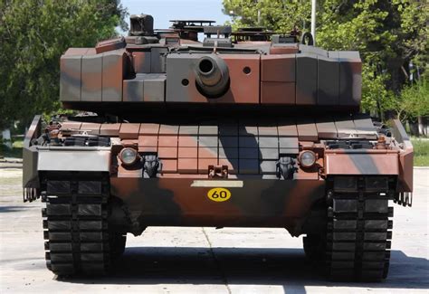 A Canadian Leopard 2 tank undergoing upgrade