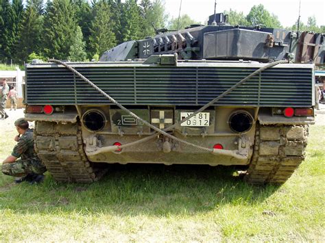 Rear view of the Leopard tank