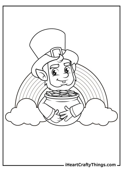 Leprechaun coloring page template