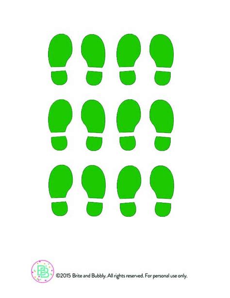 leprechaun footprint template