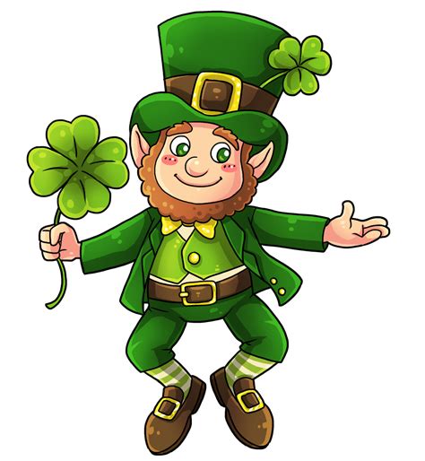 A leprechaun surrounded by shamrocks, the iconic symbol of Ireland