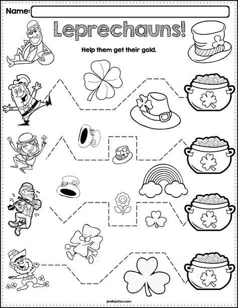 Leprechaun Worksheets for Kids