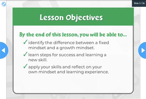 A lesson plan template with clear objectives