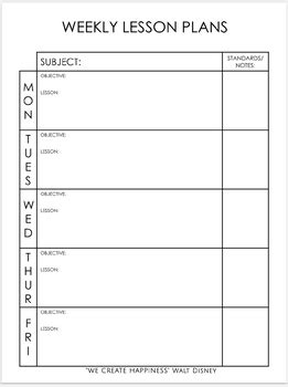 Lesson plan template in Google Slides