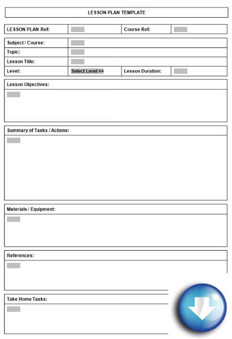 Lesson Plan Template Microsoft Word