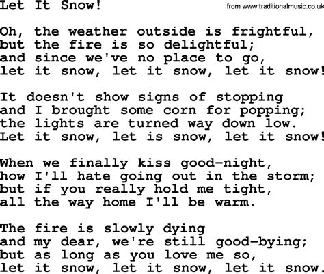 Let It Snow Lyrics Free Download