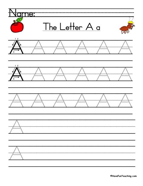 Letter A Practice Activity