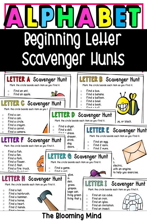 Letter A Scavenger Hunt Activity