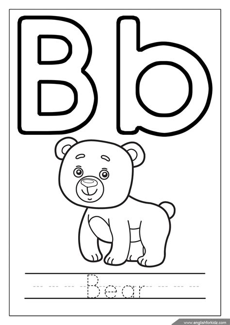 A letter B coloring page featuring a board game