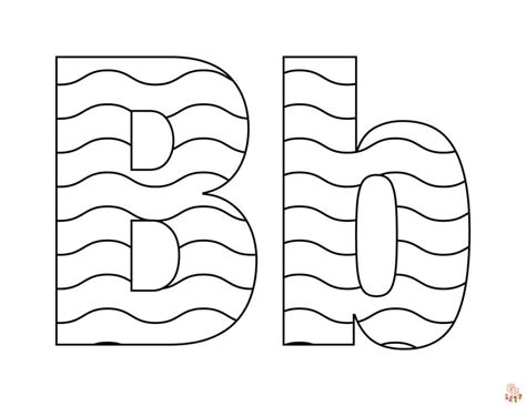 A letter B coloring page featuring a brain teaser puzzle