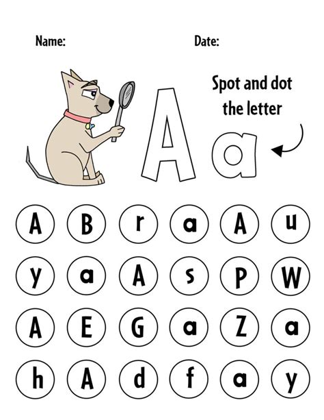 Letter recognition practice worksheet