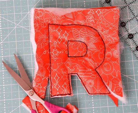 Letter stencils for fabric crafting