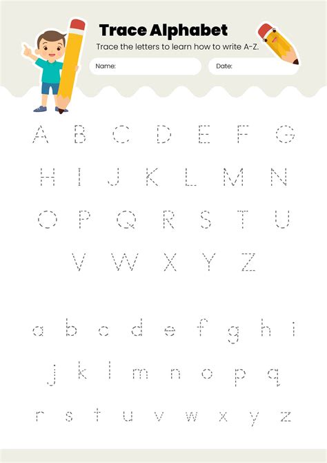 Letter Tracing Cards for Kids