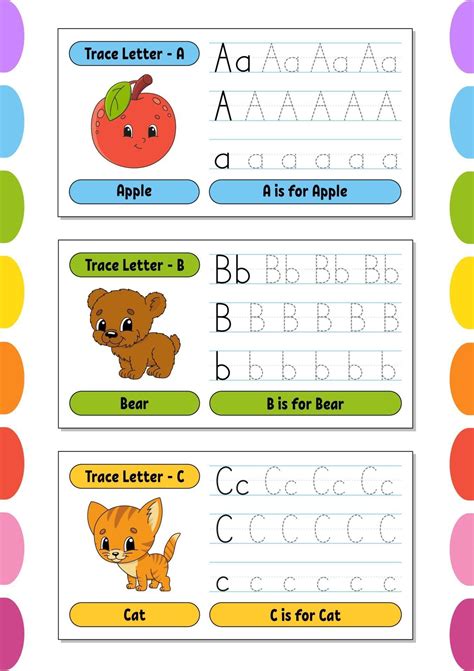 Letter tracing exercises printables for kids