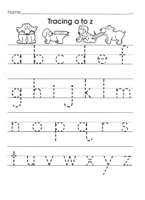 Letter tracing pages printables for kids