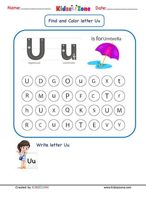 Letter U Activities Image