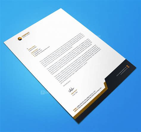 Example of a professional letterhead template