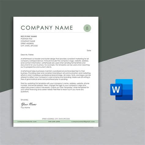 Letterhead Template Example 3