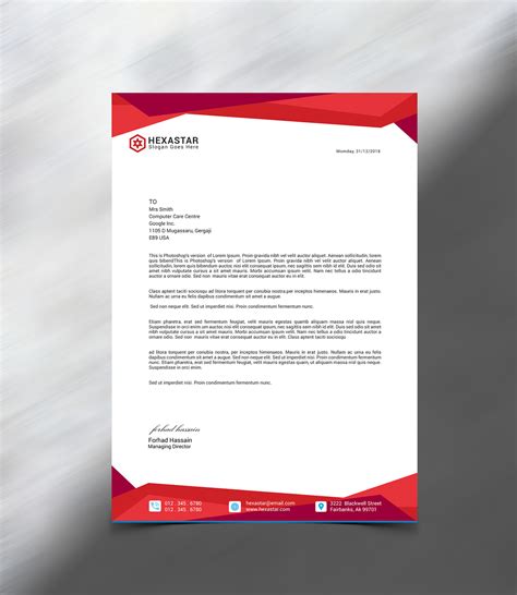 Letterhead Template Example 8